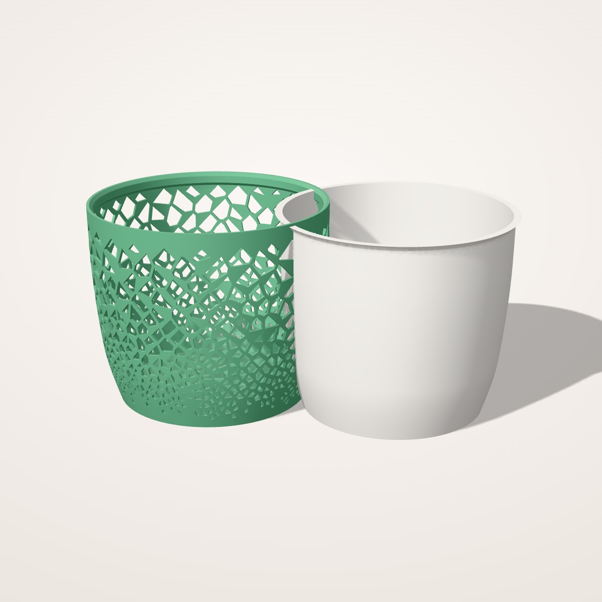 Cache-pot Alvéole bicolore, grand modèle Ø 17 cm
