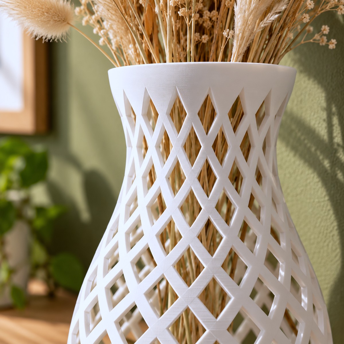 Vase ajouré à croisillons