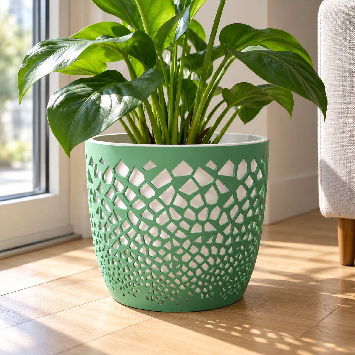 Cache-pot Alvéole bicolore, grand modèle Ø 17 cm