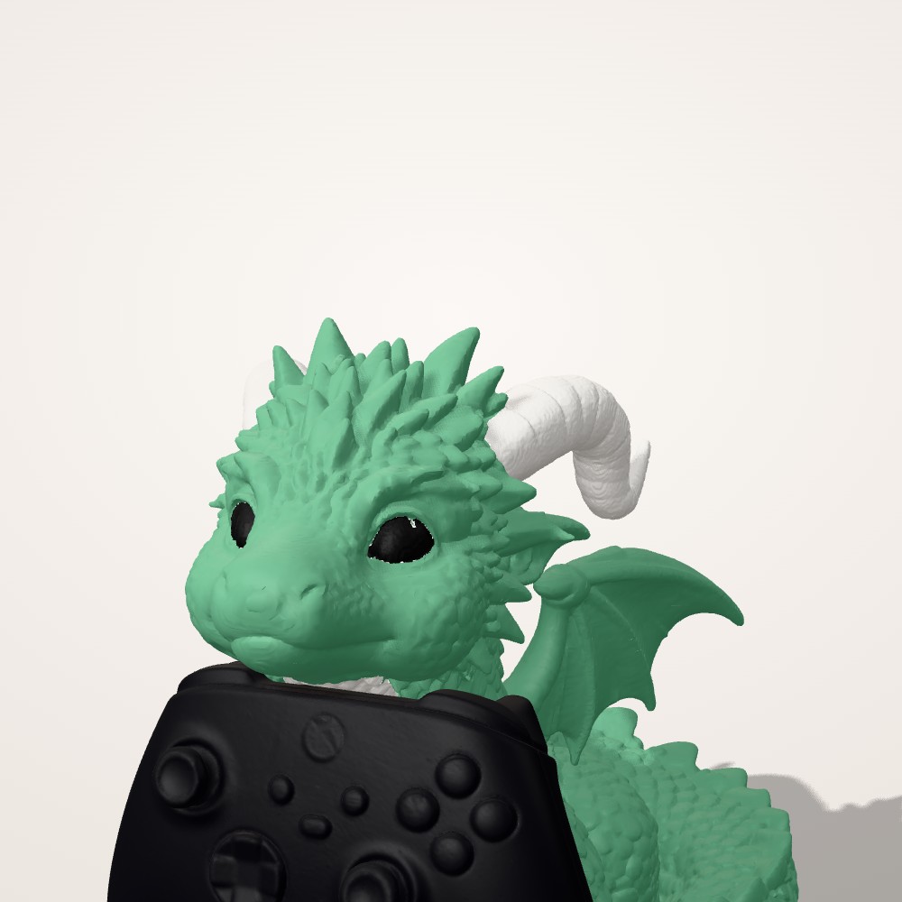 Support manette petit dragon, 28 cm