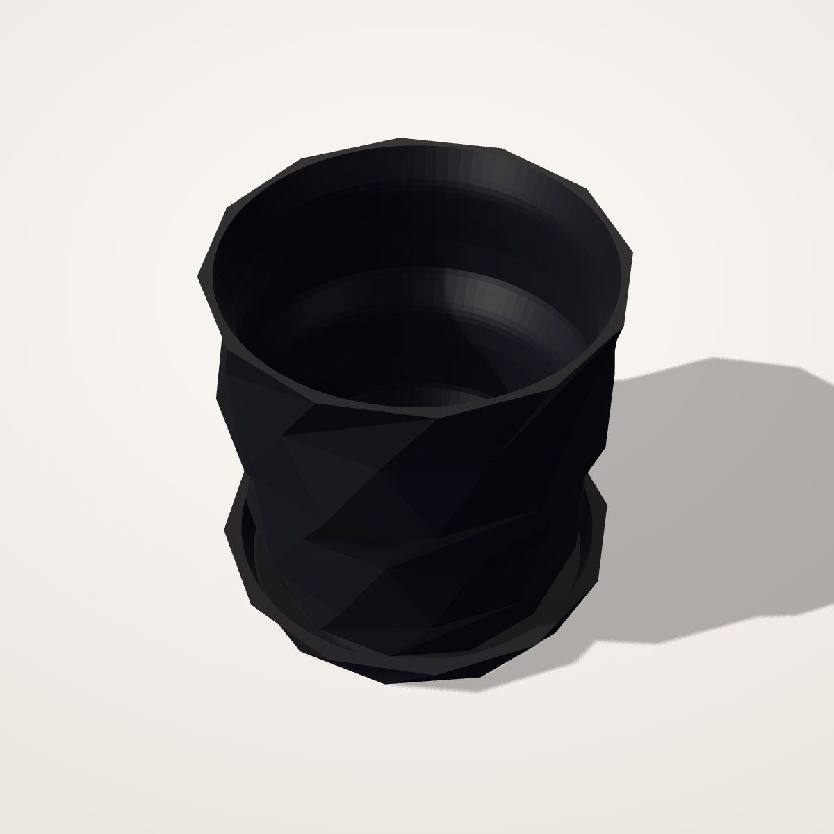 Cache-pot origami et sa soucoupe
