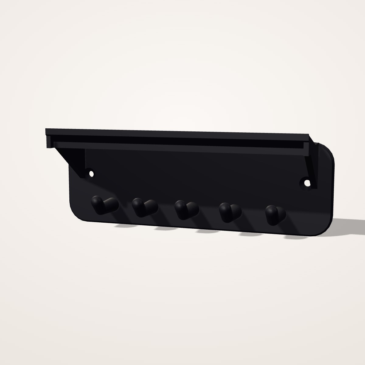 Porte-clés mural minimaliste avec tablette