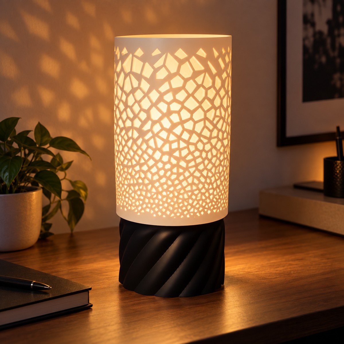 Lampe Alvéole à double paroi lumineuse