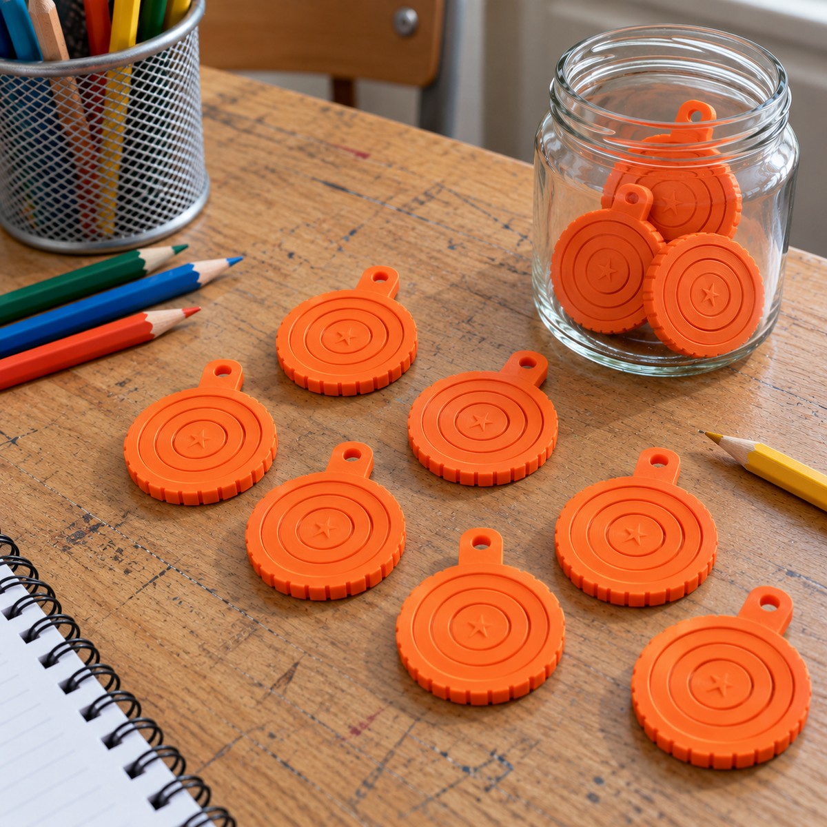 Lot de 10 porte-clés gyroscope anti-stress