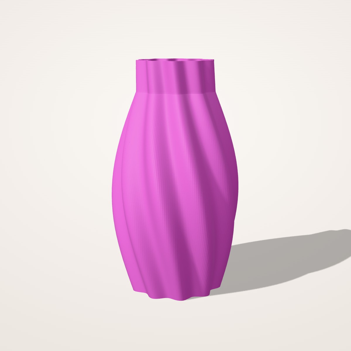 Vase ondulé torsadé