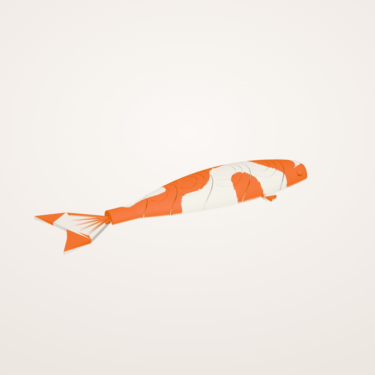 Carpe koï articulée en couleurs, 18 cm
