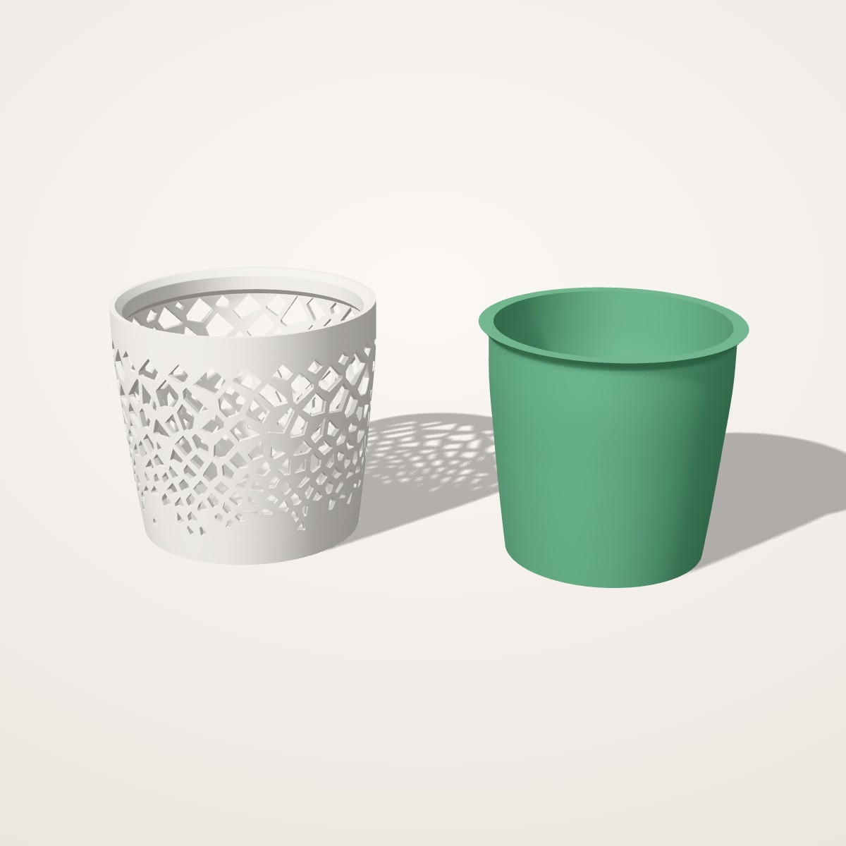 Cache-pot Alvéole bicolore, petit modèle Ø 9,7 cm