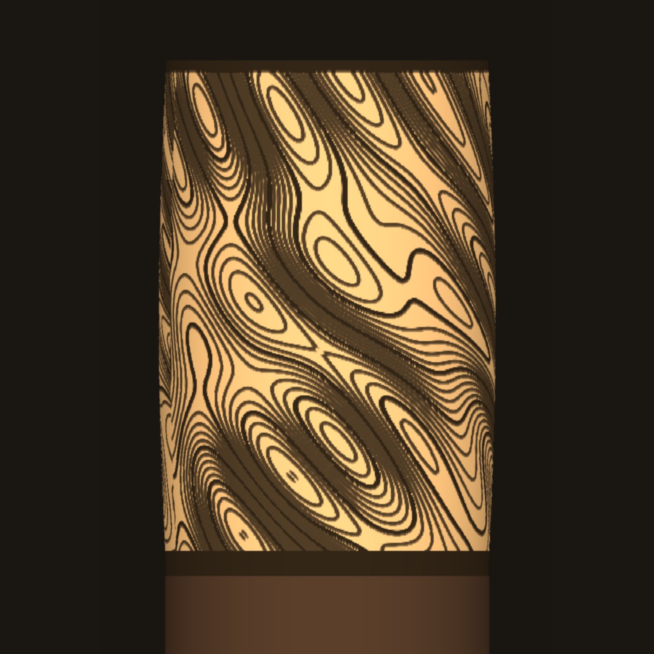 Lampe Topographie, courbes de niveau lumineuses