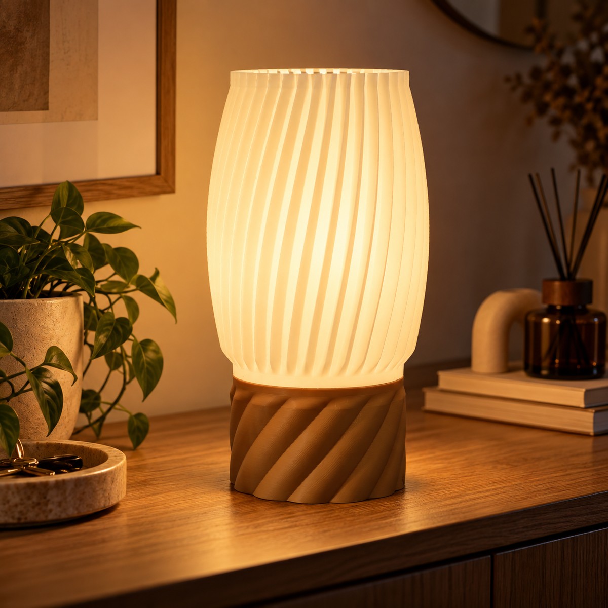 Lampe d’ambiance plissée