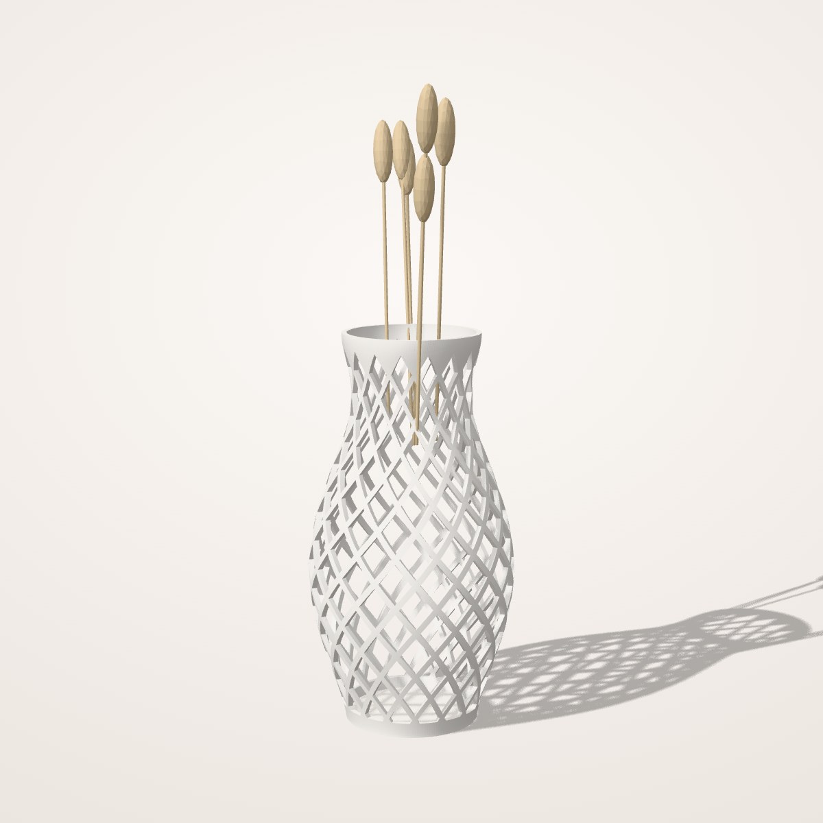 Vase ajouré à croisillons