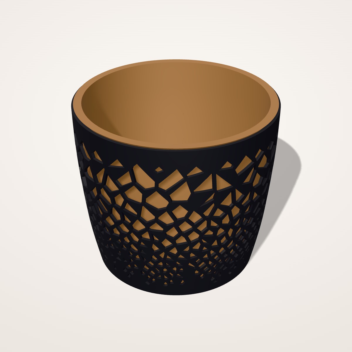 Cache-pot Alvéole bicolore, moyen modèle Ø 13,5 cm