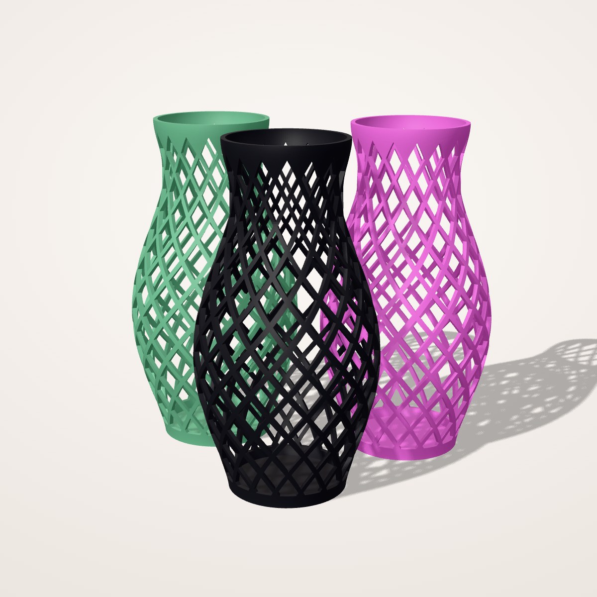 Vase ajouré à croisillons