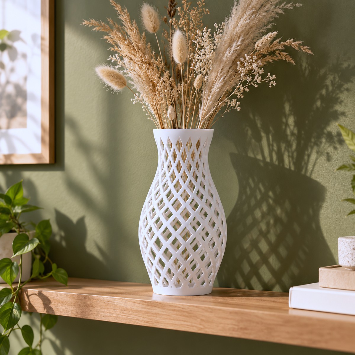 Vase ajouré à croisillons