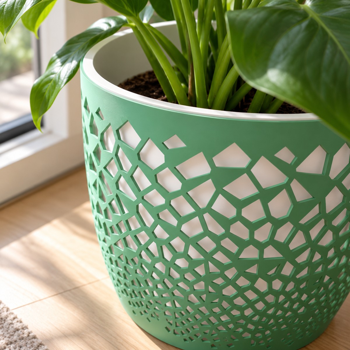 Cache-pot Alvéole bicolore, grand modèle Ø 17 cm