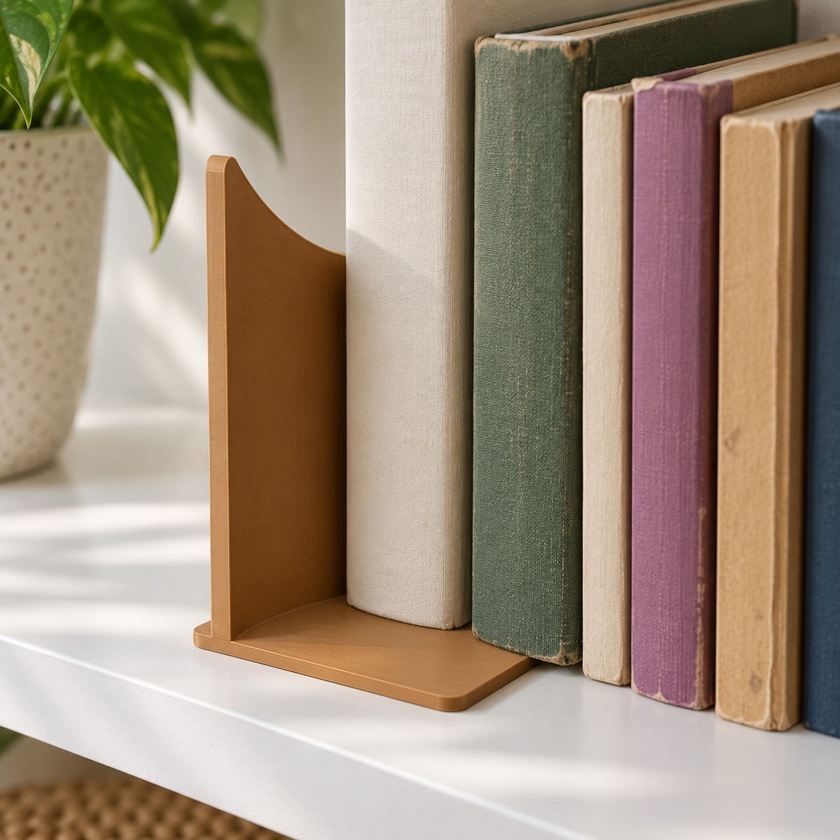 Paire de serre-livres en vague