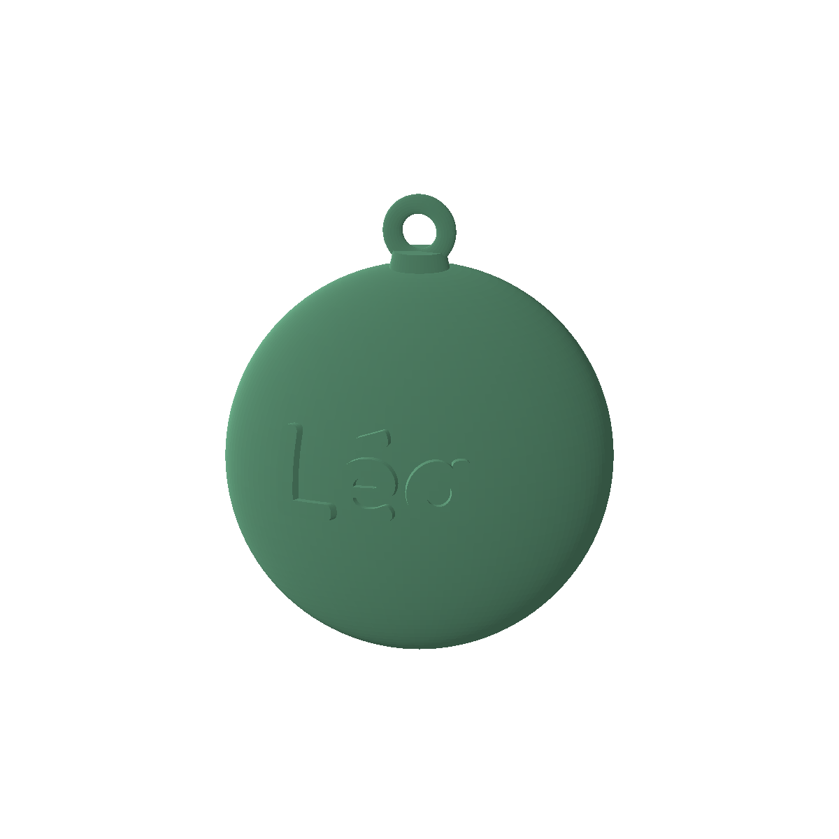 Boule de Noël classique, prénom en relief