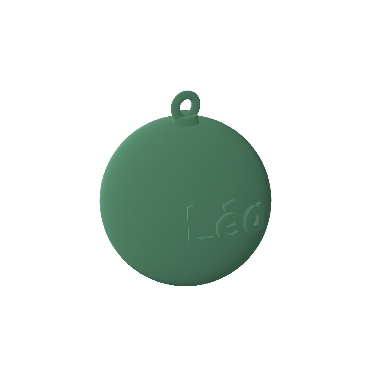 Boule de Noël classique, prénom en relief