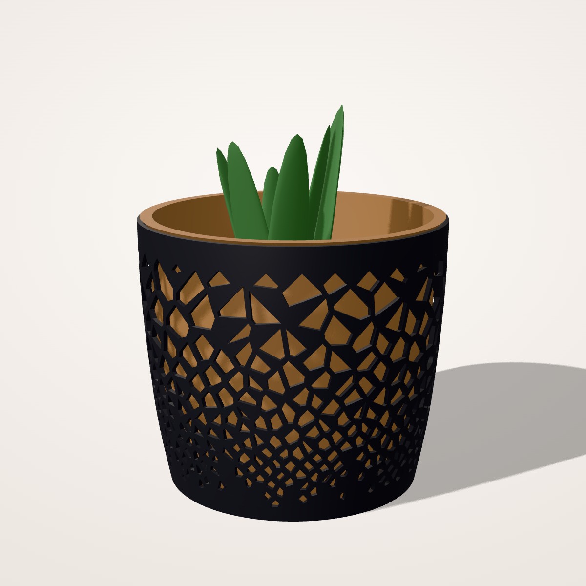 Cache-pot Alvéole bicolore, moyen modèle Ø 13,5 cm