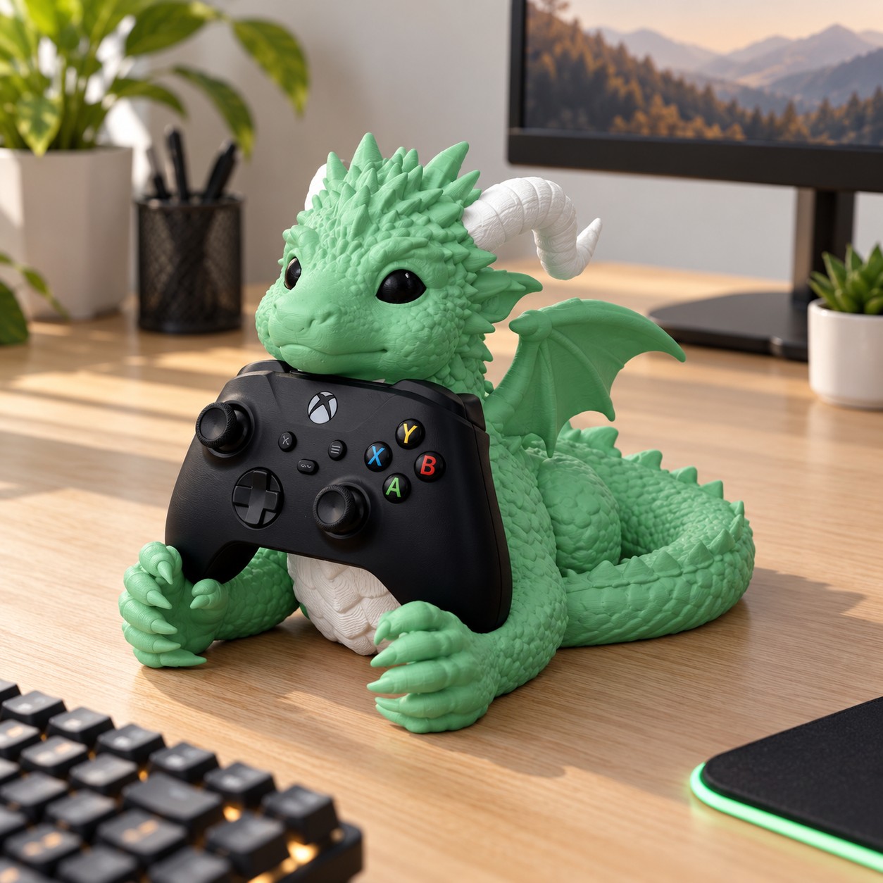 Support manette petit dragon, 28 cm