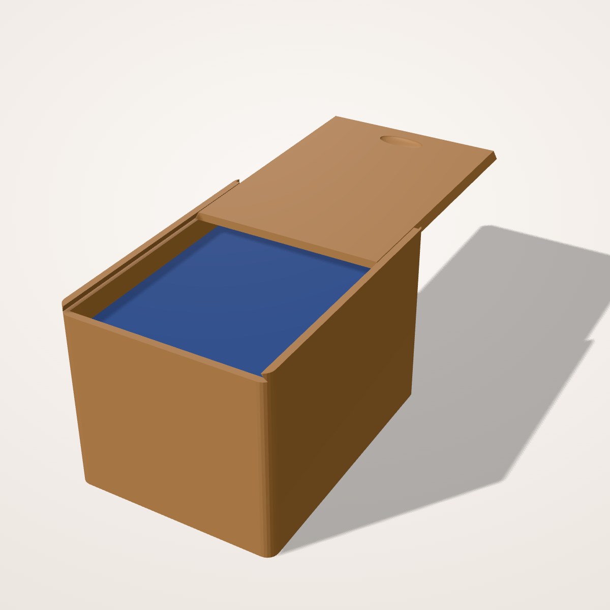 Boîte à cartes à couvercle coulissant, nom gravé