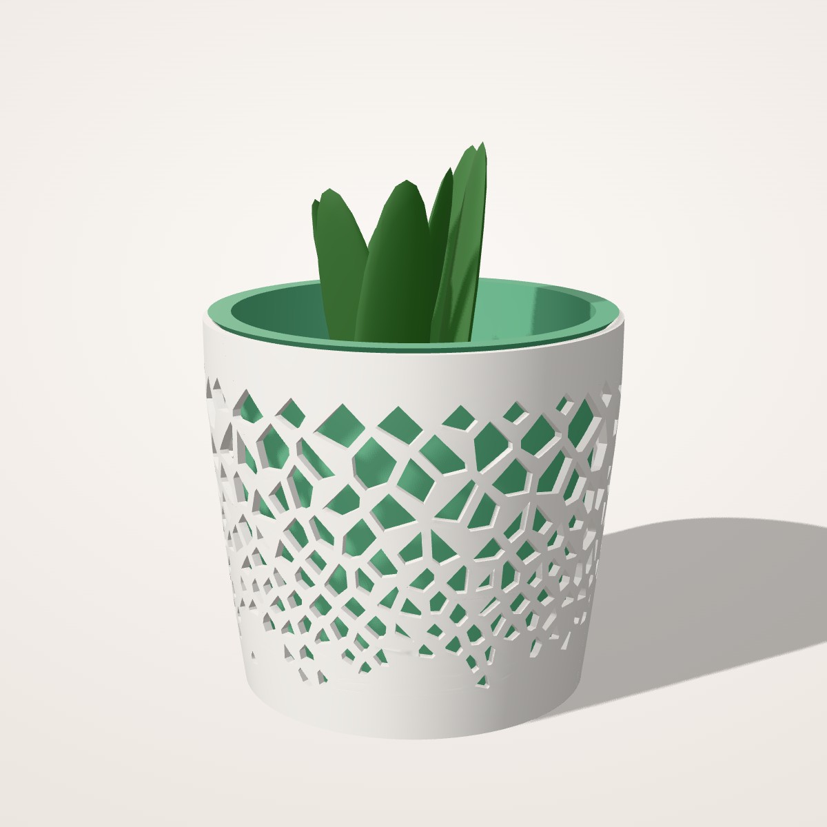 Cache-pot Alvéole bicolore, petit modèle Ø 9,7 cm