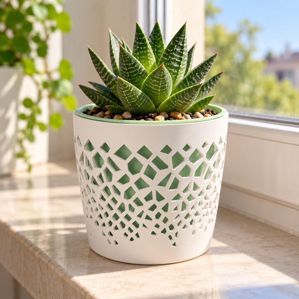 Cache-pot Alvéole bicolore, petit modèle Ø 9,7 cm