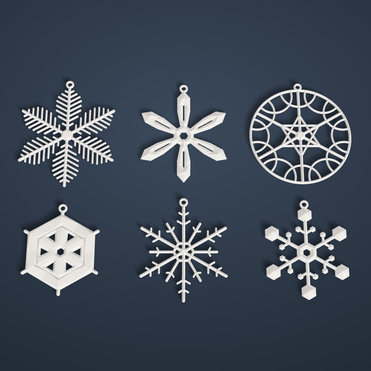 Lot de 6 flocons de neige à suspendre
