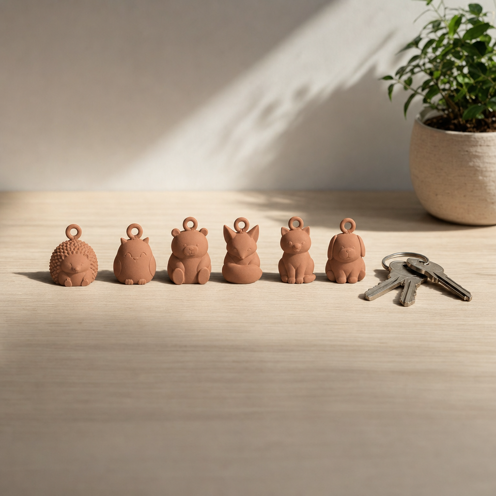 Pack de 6 porte-clés animaux
